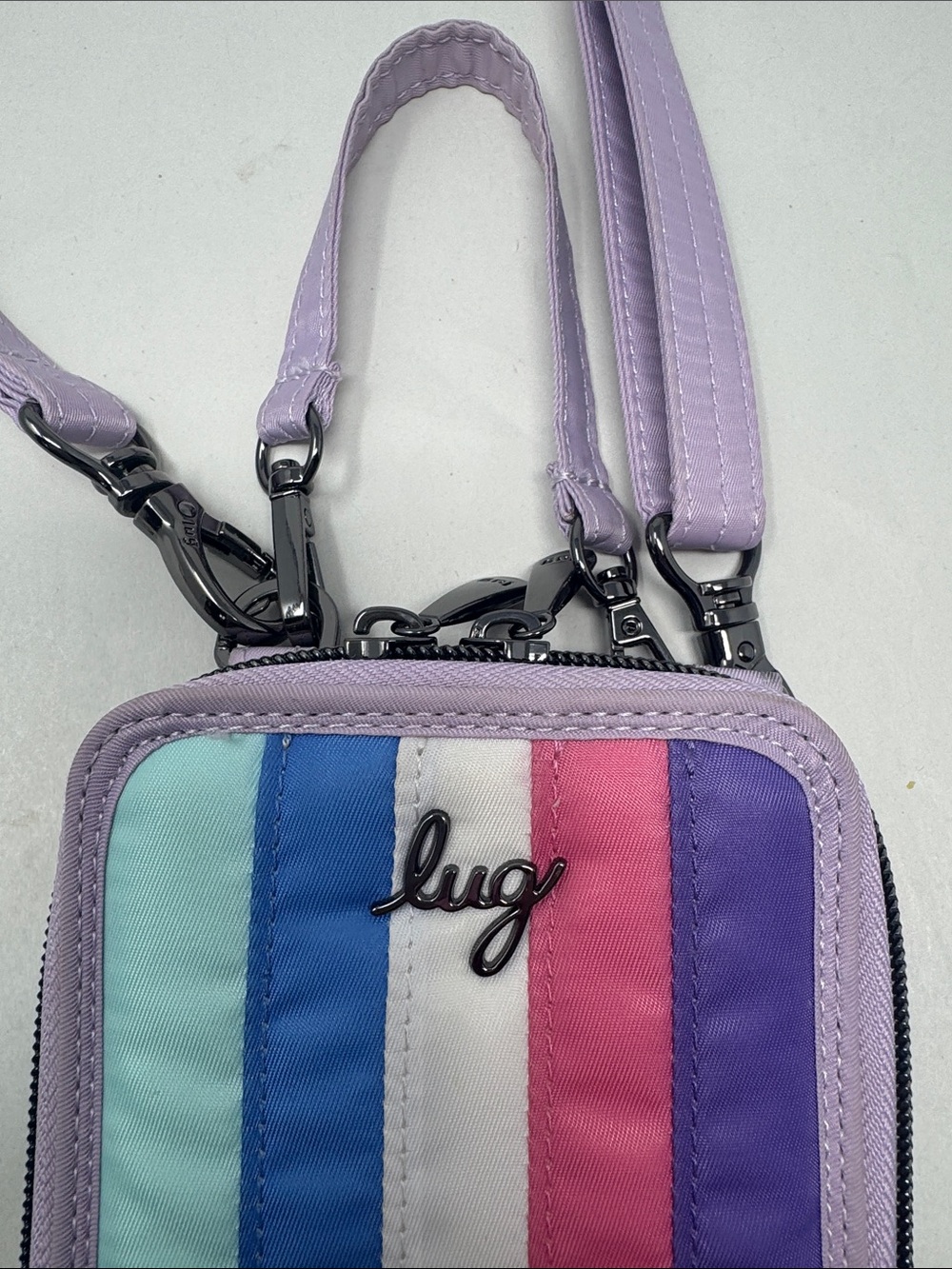 LUG PIKE RFID PROTECTION CROSSBODY BAG PURSE WRISTLET ZIP AROUND TRAVEL PHONE - Picture 3 of 12